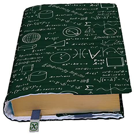 KAPAX FLEX MOSSO Buchumschlag, verstellbar, für Taschenbuch, waschbar, wasserdicht, Buchschoner für Erwachsene (Formel)