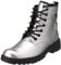 Geox J Casey Girl Ankle Boot, DK Silver/Black, 28 EU