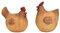 Miss Lovely Deko-Figur Huhn & HAHN in braun & rot Polyresin in Holz-Optik Henne & Gockel Oster-Fest Oster-Dekoration Deko-Figur Frühling Ostern Moderne Oster-Deko 2er Set