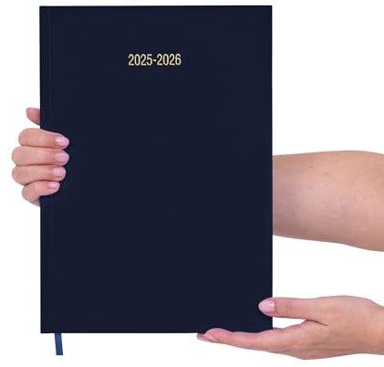 Schülerkalender 2024 2025 A4 Seite ein Tag Schulplaner Schüler Lehrer Jahr (Marineblau)