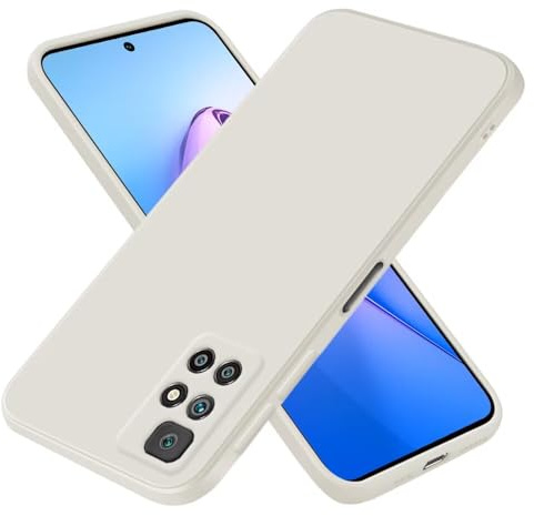 EASSGU Coque pour Redmi 10 / Redmi 10 2022 (6.5 inches), Étui en Silicone TPU Souple - Blanc Antique