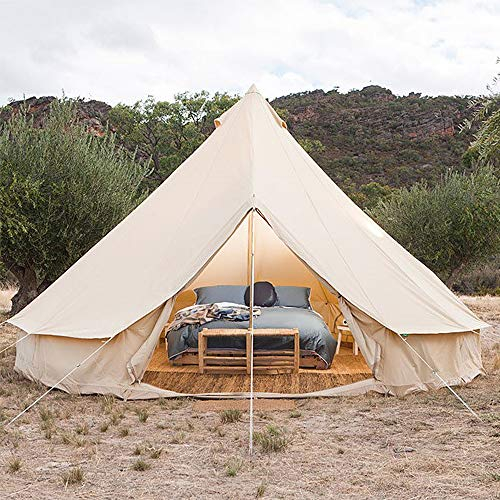 Campingzelt, Campingzeltbett im Freien, doppellagig, Tipi-Zelte, tragbar, faltbar, Oxford-Stoffzelt für Camping im Freien, Wandern, Angeln, Wandern, P