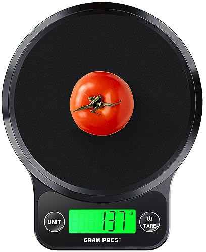 GRAM PRES Lebensmittel Küchenwaage Digitales Gewicht Gramm und Oz,. Professionelle digitale Küchenwaage 11lb/0.01oz für Gewichtsverlust Diät Backen Kochen, IPX6 wasserdicht, LCD-Display