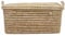 Home Maison Malle de rangement feuille de palmier - Coffre de rangement feuille de palmmier - 20 x 40 x 20 cm - Artisanat Marocain - Couleur Naturel