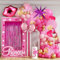 BIQIQI Palloncini Principessa Barbi, 108 pezzi Ghirlanda Palloncini Rosa Fucsia Oro a Forma di Cuore Rossetto Bacio Farfalla per Donne Nozze Baby Shower Compleanno Principessa