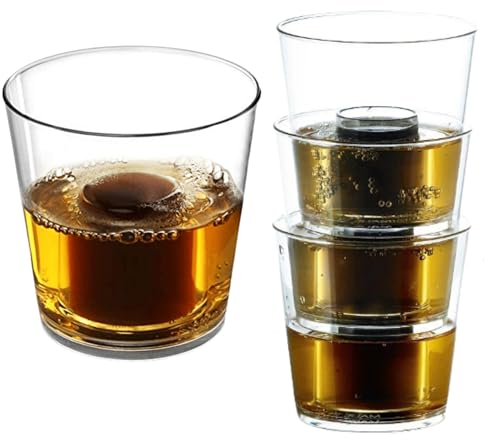 AIOS Unbreakable Polycarbonate Bomb Shot. Capacity 25ml Shot with 100ml Chaser (UKCA Marked). Aka: Bomb Cups, Jager Bomb Cups, Reusable Bomb Shot. (6) (pcbombshots)