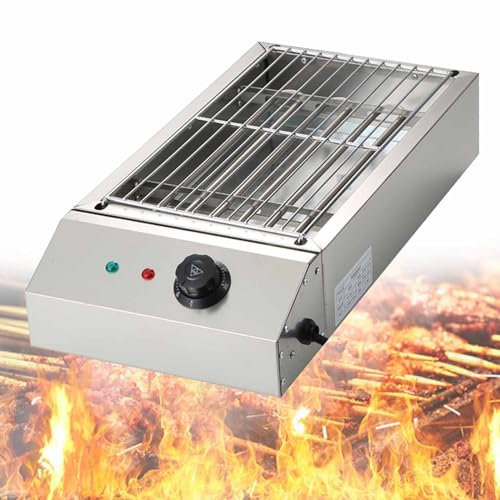 SACLMD Elektrischer Grill für den Innenbereich,Tragbarer Barbecue-Grill,Electric Grill,Smokeless Barbecue,for The Balcony & Indoor Parties,D280-110V