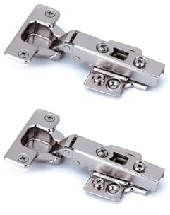 8 Bisagras para puertas de cocina de madera de cazoleta 35 mm rectas para muebles armarios cocinas baños hogar apertura 110 grados incluye bases regulables