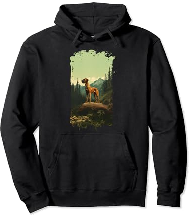 Rhodesian Ridgeback Mountain Paw Design Hund Mama Papa Pullover Hoodie