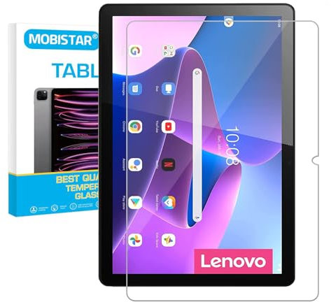 MOBISTAR® Protector de pantalla para Lenovo Tab M10 Plus de 3ª generación de 10.6 pulgadas 2022 (TB125FU TB128FU TB128XU), protector de pantalla de vidrio templado, dureza 9H, para Lenovo Tab M10 Plus
