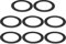 PATIKIL Goof Rings Inner Diameter 3.39, Outer Diameter 4.72, 8 Pcs Metal Goof Rings Cover Recessed Light Trim for Ceiling Wall Fixtures Can Lighting Down Light LED, Matte Finish Black