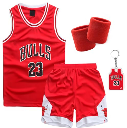 Pardofelis Basketball Trikot Shirt und Shorts Set, Basketball Jersey Schnell Trocknende Atmungsaktives Trainingskleidung mit 2 Schweißband, Basketball Trikot für Herren (5XL, Rot)