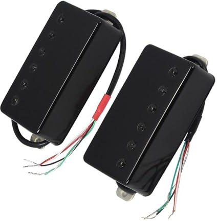 Humbucker – guitare électrique magnétique en céramique, 2 pièces, micro noir, manche et pont, pièces de guitare Kit Micro Guitare Electrique