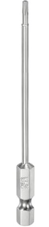 QUARKZMAN T8 Bit de Seguridad Torx 1/4 Vástago Hexagonal 4 de Largo Acero S2 Magnético Resistente a Manipulaciones Puntas de Estrella con Agujero para Destornillador Barrenas de Taladro