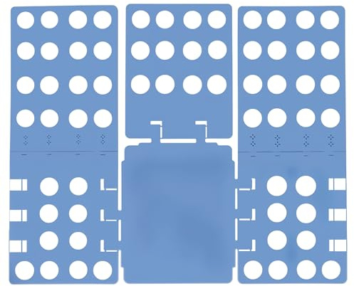 WedDecor Tshirt Folding Board Blue | Fast Speed Clothes Shirt Folder Organizer Premium Plastic Folding Board | Laundry Folding Board | Tshirt Organizer Easy And Fast Folding Board for Adult and Kids