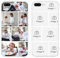 Yoedge Personalised Phone Case for iPhone 7 Plus/8 Plus 5.5 inch, Custom Photo Design Flexible Soft Silicone Customized Rubber Shockproof Cover, Personalize with 7 Image Collage for Girls, Transparent
