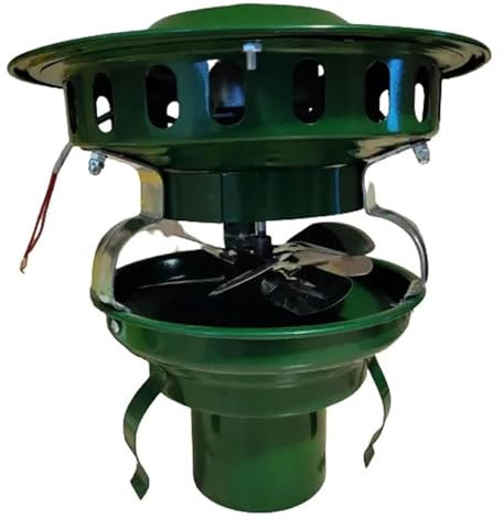 YOUFE 100W Rauchabzug, Elektrischer Rauchabzug Für Den Schornstein, Dachventilatoren, Dach-Saugzugventilator, Kaminstaubsauger,11cm