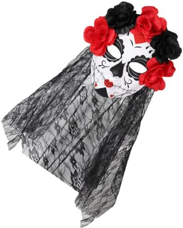 Cabilock Maskerade Maske Für Frauen Tag Der Toten Maske Schicke Party Maske Cosplay Maske Mexikanische Tag Der Toten Maske Halloween Augenmaske Tag Der Toten Maske Für