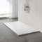 AQUARA Shower Trays, Slate Effect SMC Slip-Resistance Shower Base with Waste & Resin Cover. 1400 x 700mm Stylish and Durable White Trays for Wet Room