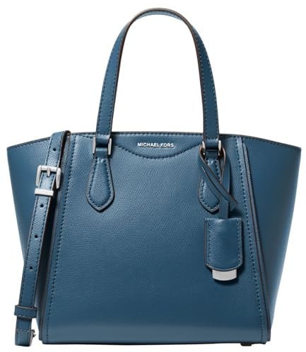 Michael Kors Taryn Crossbody, Silberfarbene Metallteile/dunkles Chambray, One size