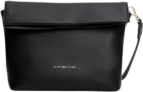 Tommy Hilfiger TH Logotape Med Crossover Aw0aw17692, Donna, Black (Black), One Size