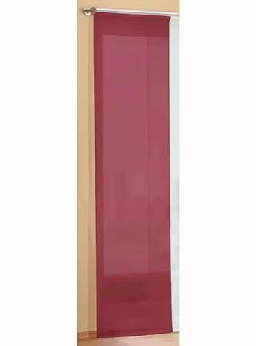 BB-Toy-Trades Schiebevorhang Vorhang Gardine Fensterschal Flächenvorhang Schiebegardine rot Voile transparent 60 x 245 cm