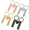Porte-clés personnalisé en métal avec texte gravé et pendentif cœur séparé – Disponible en plusieurs couleurs (or, argent, noir, rose) – Cadeau unique et créatif