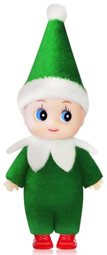 YAJIMAOY Weihnachtswichtel Figuren, Klein Weihnachtself Figur, Weihnachtselfen Figuren Mini Elfen, Mini-Puppe Elf Weihnachten Puppe Wichtel Klein für Jungen Mädchen Weihnachten Geschenk