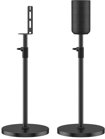 Adjustable Height Speaker Stands Pair for Sony SA-RS5 Wireless Rear Speaker Stand - Heavy-Duty Floor Speaker Stands for Sony SA-RS5 Speaker Stands with Cable Management