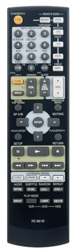 ROLLGAN New RC-681M Ersatz Fernbedienung fit for Onkyo AV Receiver TXSR-505E TXSR-575 HTR-508 TXSR-505