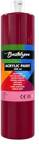 Bastelzone Acrylfarbe 500 ml für Erwachsene - Bordeaux