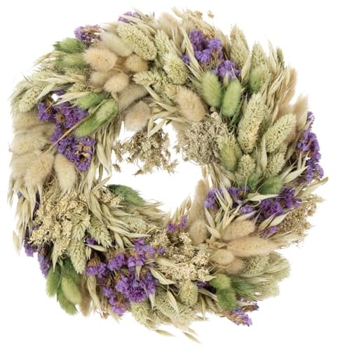 Trockenblumenkranz für Tisch und Tür als Elegante Frühlings- und Sommerdeko