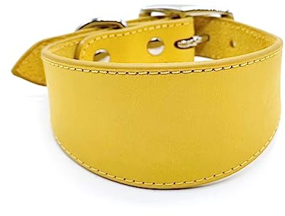 MHADBKH Verstellbares Hundehalsband, breites Leder, Halsbänder für große Hunde, italienische Windhunde, Haustierbedarf, Whippets, Lurcher, Windhunde