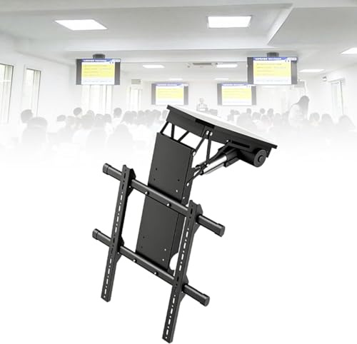 Azcabjie Soporte Eléctrico De Techo para TV De 50 A 90, Soporte Abatible con Control Remoto, Capacidad De Carga De 50 Kg para Ahorrar Espacio En La Sala De Estar Y El Dormitorio