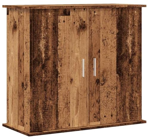 Nqyjm Support pour aquarium vieux bois 81x36x73 cm bois d'ingénierie | Étagère pour Réservoir et Terrarium Reptile, Meuble de Stockage avec 2 Portes et Étagères pour Salon, Maison, Bureau