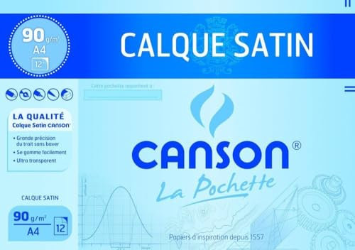 CANSON 200017154 Zeichenpapier, satiniert, DIN A4, 90/95 g/qm