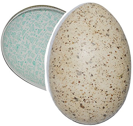 alles-meine.de GmbH Füll - Pappei 38 cm - bunt gesprenkelt in braun & Erdtönen - Osterei/Ei zum befüllen - Deko Pappe Papp Pappeier Dekoei Pappostereier Füllen - Dinosaurier Ei..