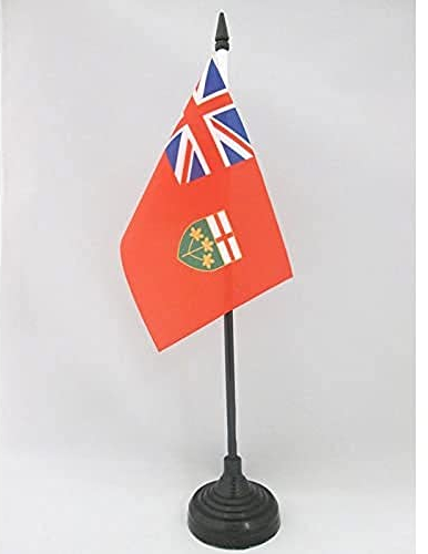 AZ FLAG - Tischflagge Ontario - 15x10 cm - Ontario Tischfahne 10 x 15 Cm - Flaggen