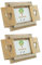 Nicola Spring Freistehende Fotorahmen passend für Fotogröße 15 x 10 cm (6 x 4 Zoll) - 2er-Pack - Bilderrahmen mit rustikalen Herzfensterläden aus natürlichem Holz, freistehender Posterrahmen