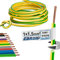 Core Cable Wiring Cable – Single Core Flexible 1.5 mm² – PVC Cable – H07V-K 1.5 mm² – Colour: Green Yellow – Many Lengths Available in 5 Metre Increments, Length: 100 m