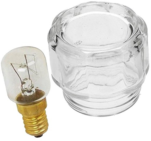 SPARES2GO Glass Lamp Lens Cover + 25w Light Bulb for Bosch Oven/Cooker - Fitment List A