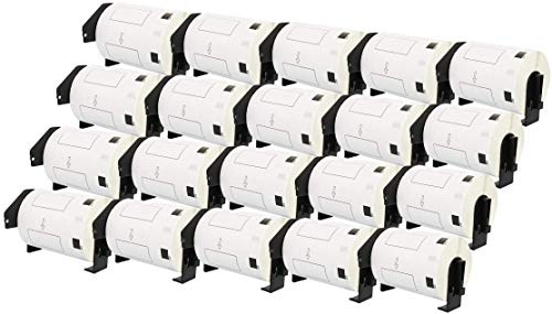 20x DK-11240 102 x 51 mm Versandetiketten (600 Stück/Rolle) kompatibel für P-Touch QL-1050, QL-1050N, QL-1060N, QL-1100, QL-1110NWB Etikettendrucker