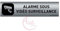 AUA SIGNALETIQUE - Plaque Aluminium brossé imprimé AluSign DARK - 200x50 mm - Double Face adhésif au dos (Alarme sous vidéo)
