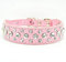 haoyueer Collier en cuir synthétique avec strass pour chien ou chat, taille S, rose
