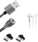 K-S-Trade Qualitativ & Innovativ Hochwertiges Magnet-Lade-Kabel Sync-Kabel Daten-Kabel + Kopfhörer Für Oukitel C18 Pro Mit USB-Typ-C-Anschluss Und