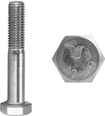 FASTON® Sechskantschrauben mit Schaft M10x120 Edelstahl A2 V2A (50 Stück) DIN 931 Maschinenschrauben Sechskant Schraube Maschinenschraube mit Teilgewinde rostfrei