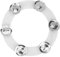 Piatti per batteria Tamburello per charleston Tamburello per hi-hat in gomma e acciaio inossidabile con due colori per performance di batteria(Argento)