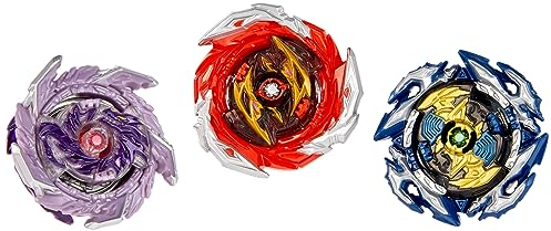 Hasbro BEY Blade Burst Surge Speedstorm Thunder Threat 3er-Pack – Kolossal Fafnir F6, Spear Dullahan D6, Brave Roktavor R6 Battle Kreisel Spielzeuge