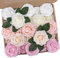 N&T NIETING Künstliche Blumen Rosen, 25 Stück Deko Blumen Fake Rosen mit Stielen DIY Brautjungfer Brautsträuße, Valentinstag, Muttertag, Hochzeitsfeier, Babyparty, Zuhause Dekoration,Mischung Rosa