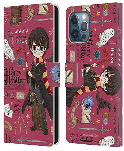 Head Case Designs Officially Licensed Harry Potter Harry Pattern Deathly Hallows XXXVII Leather Wallet Case Compatible With Apple iPhone 12 Pro Max